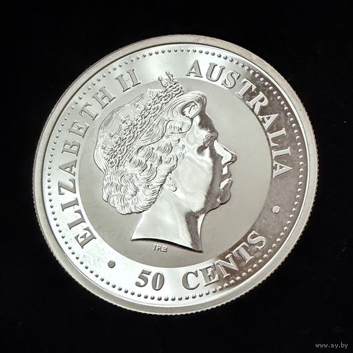 50 центов 2005 г. Австралия. Год петуха. Восточный календарь. Серебро.