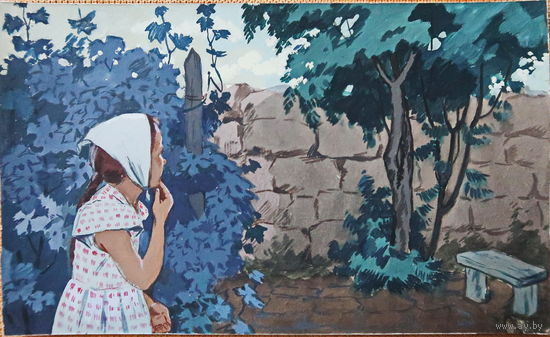 Рисунок к деафильму "Нонка"художник Афанасьева Н. А.1964 год Наследие СССР
