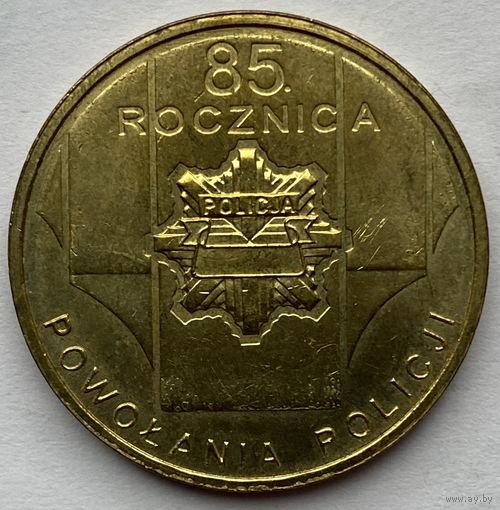 Польша 2 злотых 2004 г. 85 лет полиции Польши