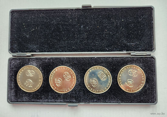 Комплект памятных жетонов посвященных 250 летия открытия русской америки