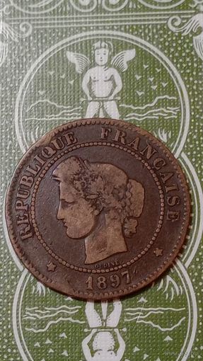 Франция 5 сантимов 1897