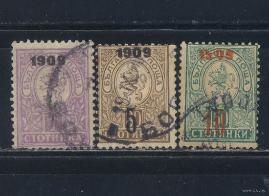 Болгария Царство 1909 Герб Надп Стандарт #71,73,75