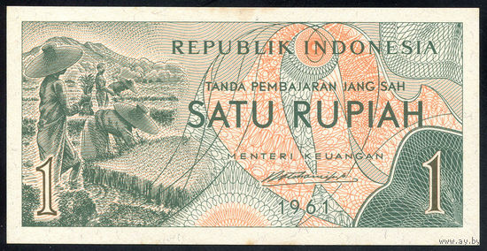 INDONESIA/Индонезия_1 Rupiah_1961_Pick#78_UNC