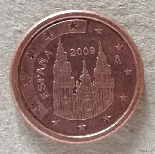 Испания 1 евроцент, 2009 г., KM# 1040
