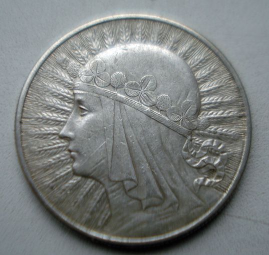 Монета СЕРЕБРО Польша 10 злотых 1933 год