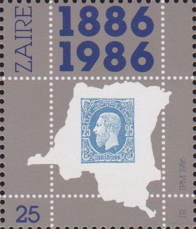100-летие выпуска первой марки Свободного государства Конго Конго Заир 1986 лот 56 (8)  ЧИСТАЯ  Менее 15 % от каталога по курсу 3 р