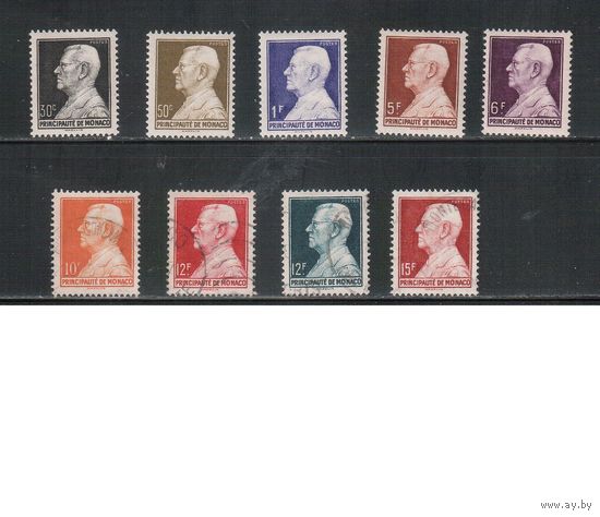 Монако-1949(Мих.371-380)  * / гаш. , Стандарт Князь Луи II ,
