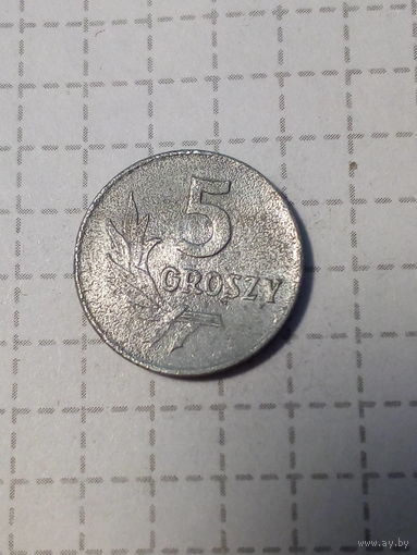 5 грошей Польша 1962 год