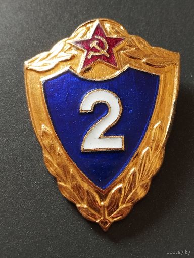 Знак 2 класс . Солдатская классность ВС СССР , булавка.