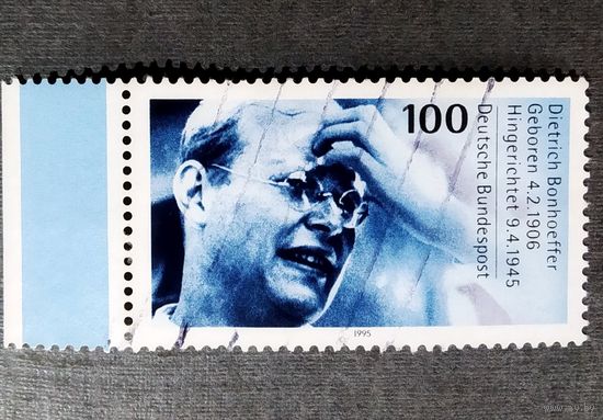 Марка Германия 1995 год 50 лет со дня смерти Дитриха Бонхёффера