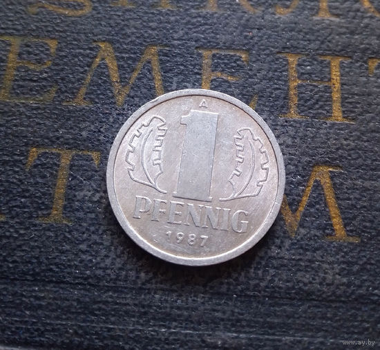 1 пфенниг 1987 (A) Германия ГДР #20 AU