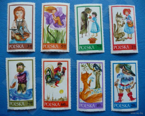 Польша 1968 Mi PL 1828-35 - Сказки - 8 марок MNH ** / 7,0 ME / народное творчество, искусство