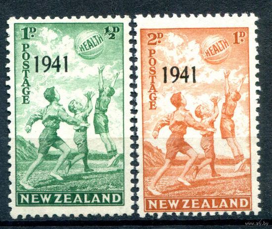 Британские колонии - Новая Зеландия - 1941г. - охрана здоровья - 2 марки - полная серия, MNH [Mi 271-272]. #3-WB-86-A-1