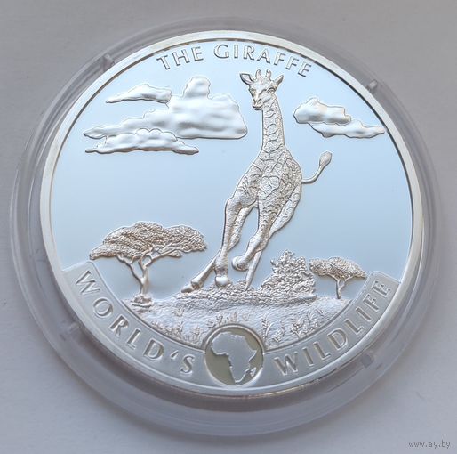 Конго 2019 серебро (1 oz) "Жираф" (первая монета серии)