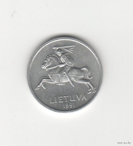 1 цент Литва 1991 Лот 8697