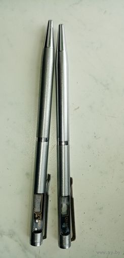 Ручки с часами как есть. Две одним лотом.