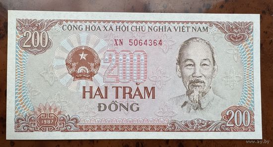 200 вьетнамских донгов 1987 года Номер XN 5064364