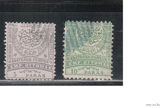Болгария(Южная)-1884, (Мих.11-12), гаш. , Стандарт,