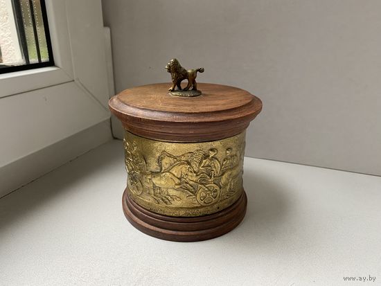 Шкатулка антик Англия, дерево, латунь.
