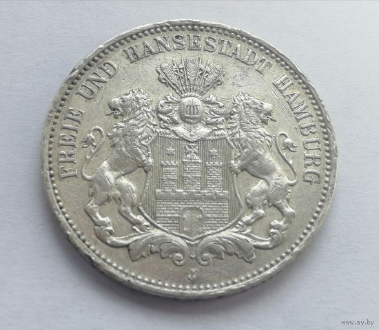 Германия (Гамбург), 3 марки 1909 год.
