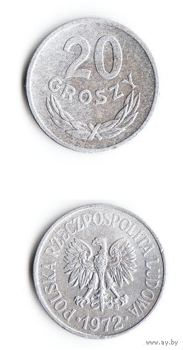 20 грошей Польша 1972 года