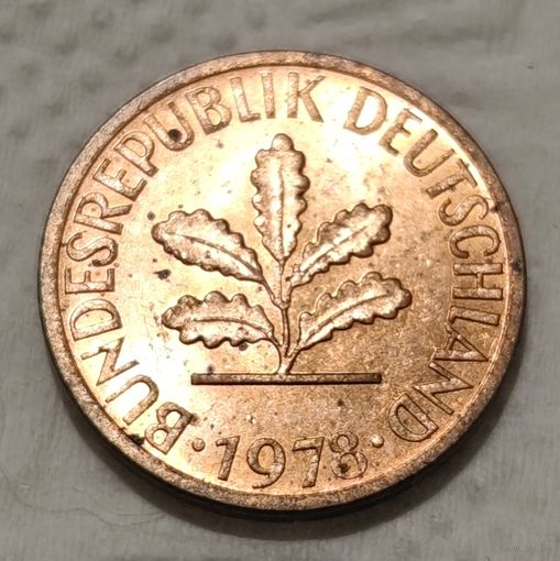 Германия 1 пфенниг, 1978  "J" - Гамбург (14-11-6)