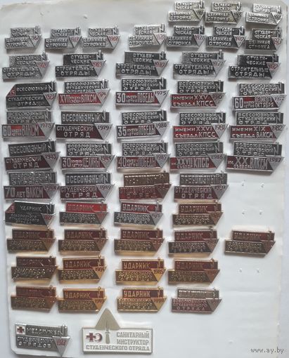 СТУДЕНЧЕСКИЕ СТРОИТЕЛЬНЫЕ ОТРЯДЫ СССР, УДАРНИКИ ВСО, СТУДЕНЧЕСКАЯ ЦЕЛИННАЯ СТРОЙКА (по годам).