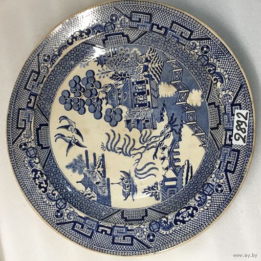 СИНЯЯ ИВА Blue Willow цена за 1 шт тарелка антикварная к8