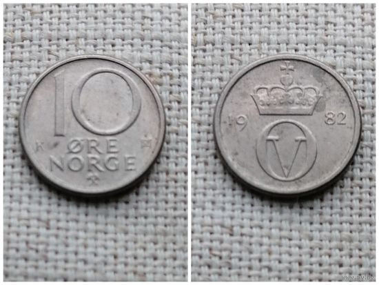 Норвегия 10 эре 1982