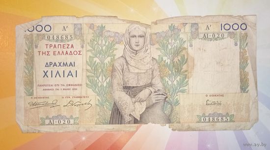 Греция 1000 драхм 1935г
