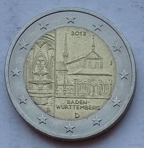 Германия 2 евро 2013 г. Баден-Вюртемберг. Двор J