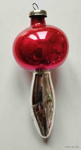 Елочная игрушка СССР. Гриб большой (11 см)