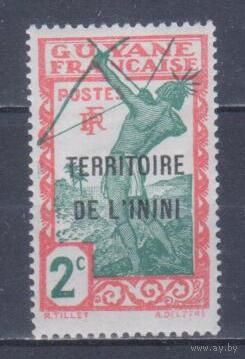 [1655] Французские колонии. Инини 1932. Индеец с луком.2с. НАДПЕЧАТКА. МН