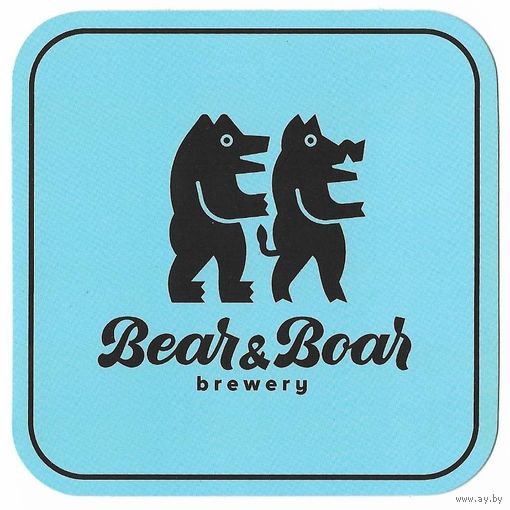 Подставку под пиво Bear & Boar /Литва/. 100*100 мм.