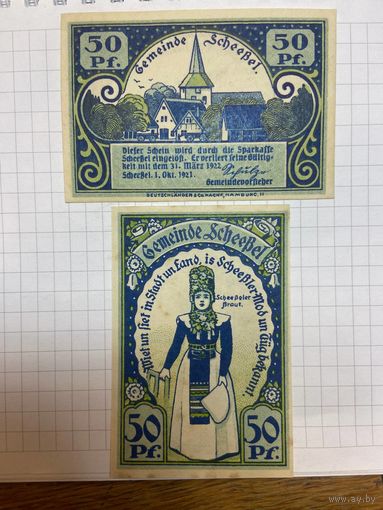 50 пфеннигов (нотгельды) г. Германия Счебел-1201-2