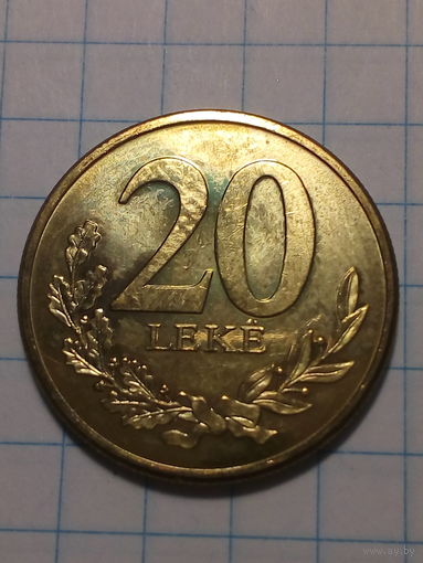20 лек Албания 2016 год