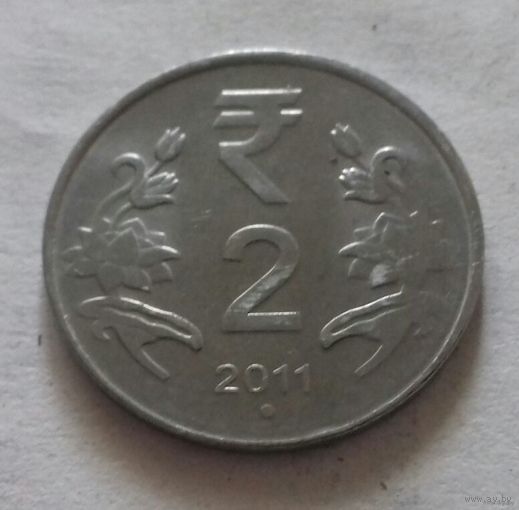 2 рупии, Индия 2011 г.,  точка