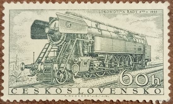 Чехословакия 1956. Паровоз серии 477.0