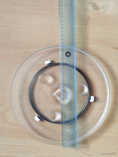 Тарелка (блюдо) для микроволновой печи (СВЧ) с пластиковым кольцом для вращения