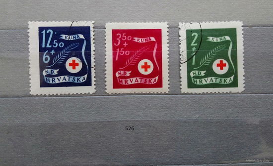 Марки. Хорватия. Рейх. Война.1944год.