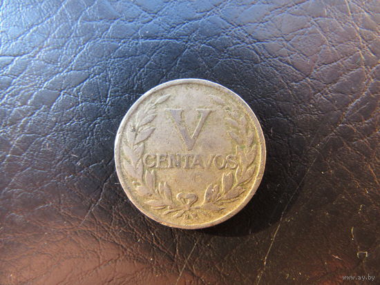 Колумбия 5 сентаво, 1938 . С 20 копеек. Распродажа коллекции. Смотрите другие лоты.