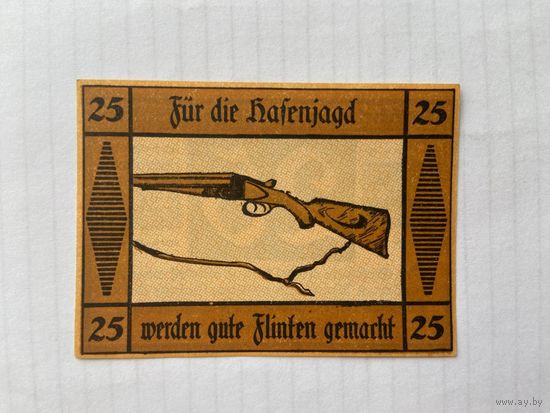 Нотгельд 25 пфеннигов. Гуль. Веймарская республика - 04