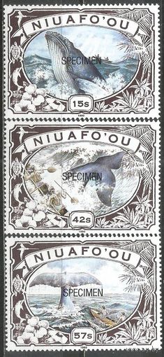 Ниуафооу. Киты. 1990г. Mi#79-81.