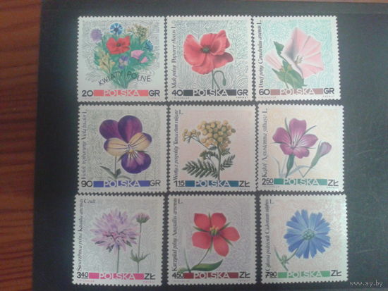 Польша 1967 цветы полная серия