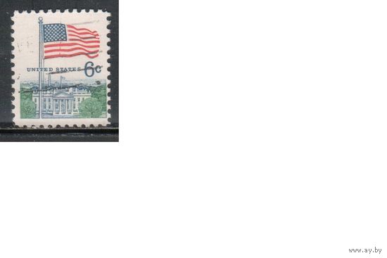 США-1970, (Мих.941F), гаш. , Стандарт, Флаг (одиночка) перф. 11-10 3/4