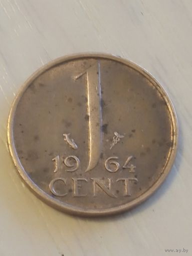 Нидерланды 1 цент 1964г.