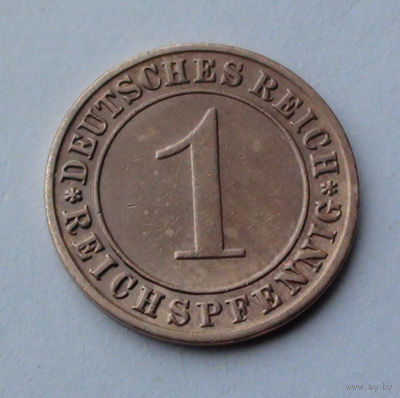 Германия - Веймарская республика 1 рейхспфенниг. 1931. F