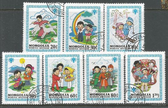 Монголия. Международный Год ребёнка. 1980г. Mi#1348-54. Серия.
