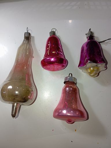 Ёлочные игрушки - КОЛОКОЛЬЧИК , СССР . Цена за всё .