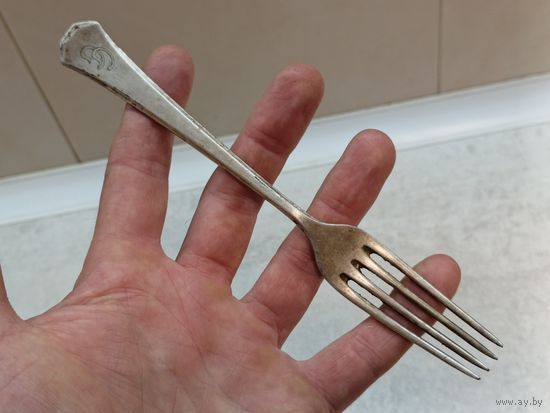 Посеребрённая вилка Германия.